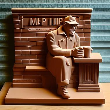 3D model Edward Hopper American artist (STL)